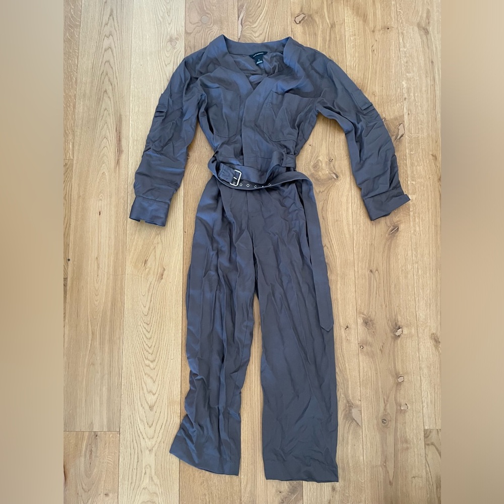 CLUB MONACO Women's Utility Jumpsuit Grey Size 2